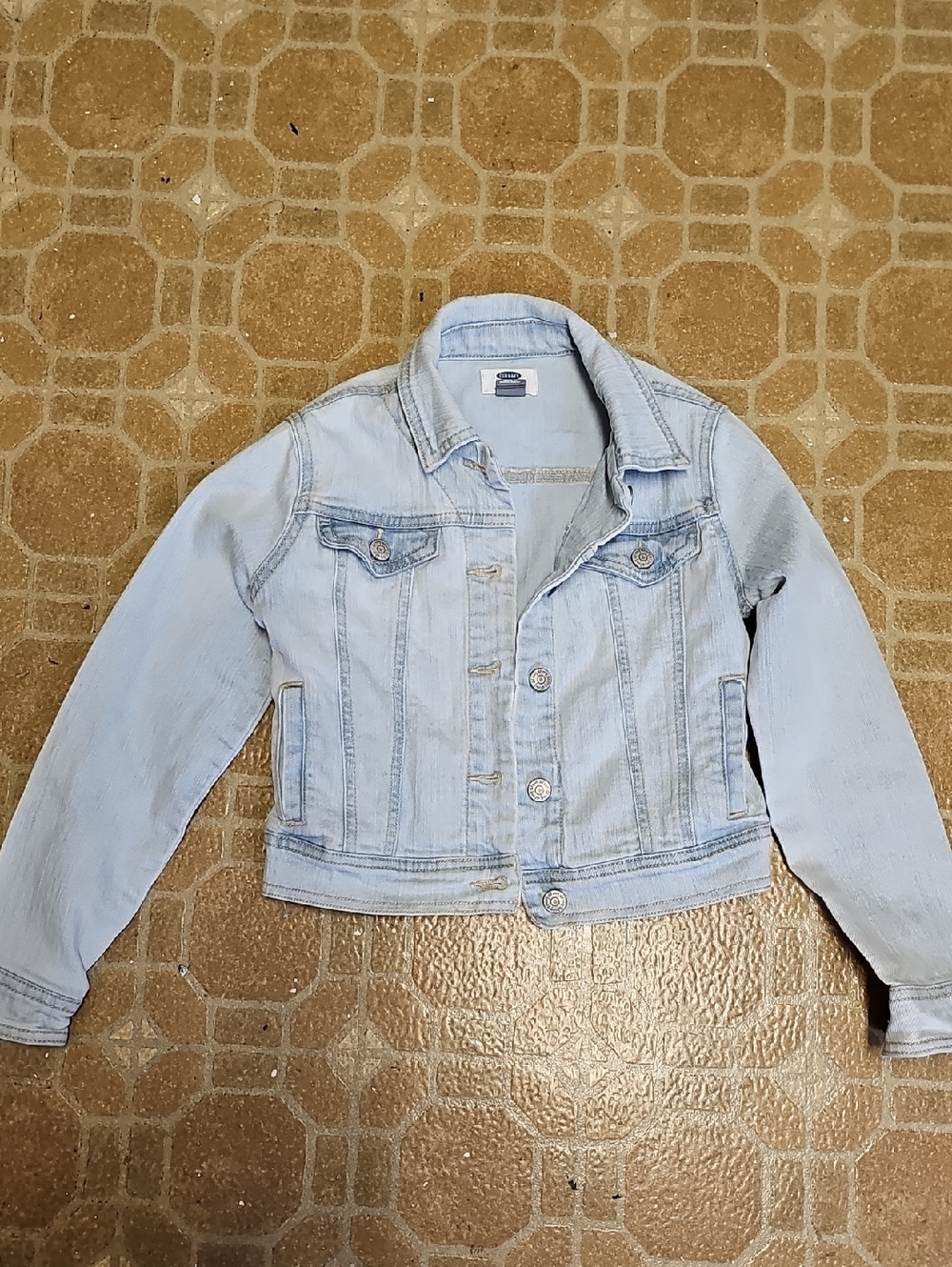 Old Navy Light Blue Stretch Denim Jacket Kids